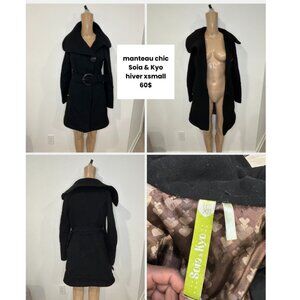 🖤 SOIA & KYO Wool Coat – Size XS